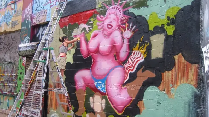 Obra de lady pink, graffitera